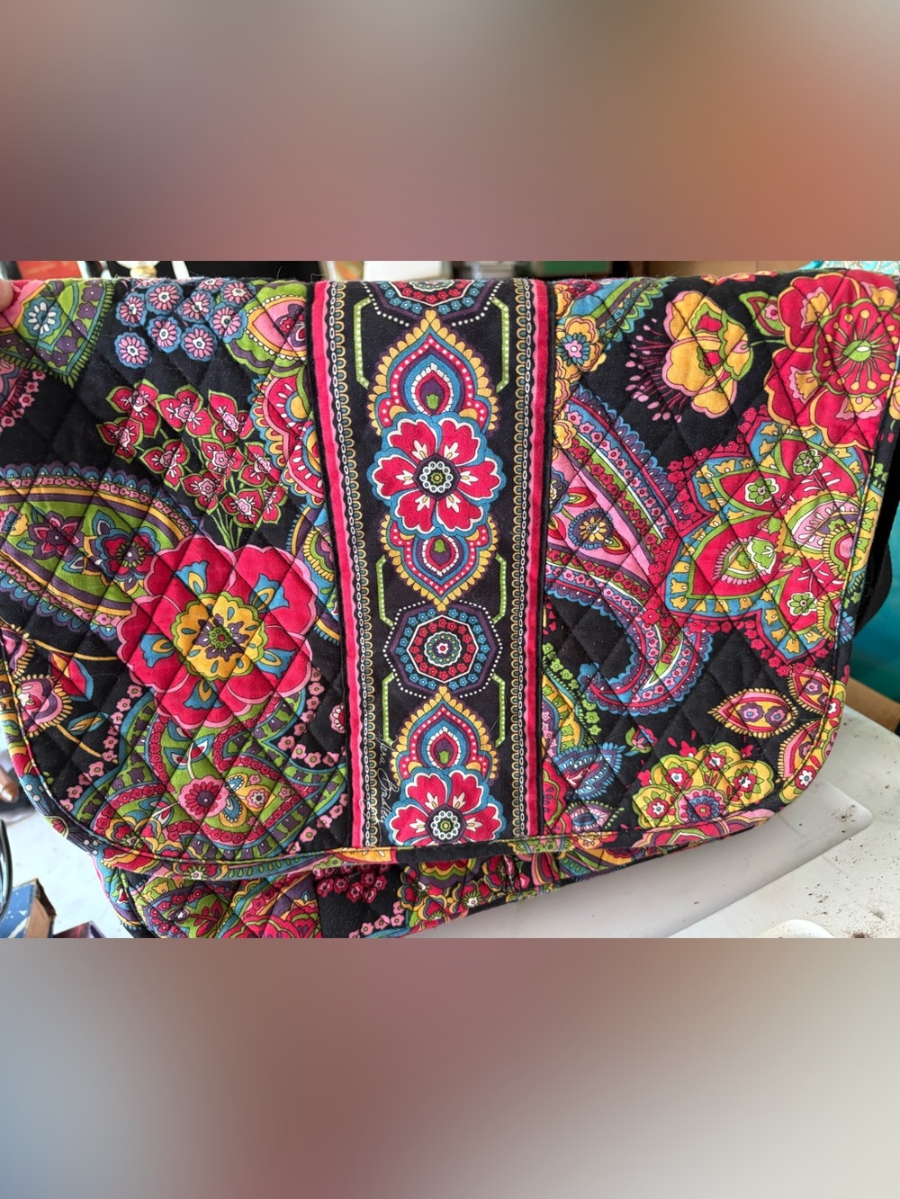 BACK TO SCHOOL Vera Bradley Black Quilted Laptop bag!! Clean and precious!!
